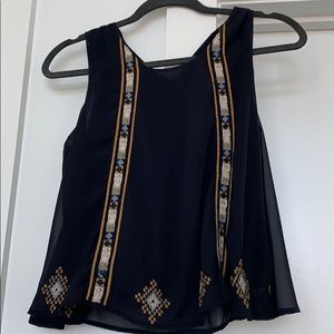 Zara tribal flowy crop top